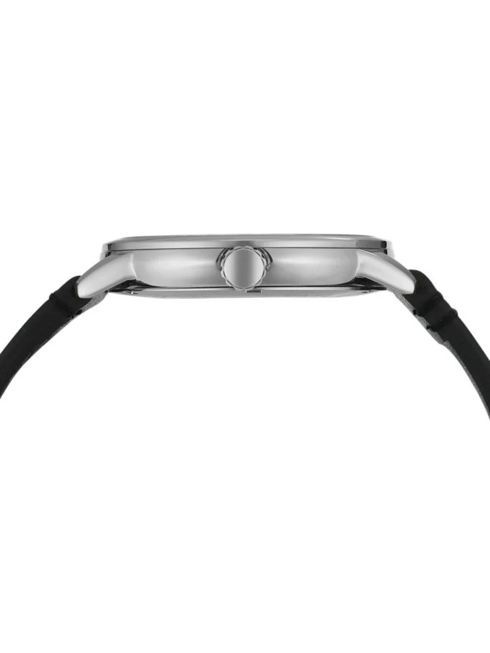 Men's White and Black Analog Sport Style Mechanical Hand-Wind Wrist Watch